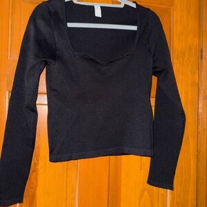 Elegant Black Long Sleeve Top